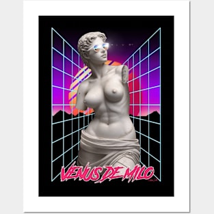 Venus de Milo retrowave Posters and Art